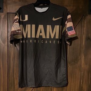 Nike Black and Gold Miami Hurricanes Tee
